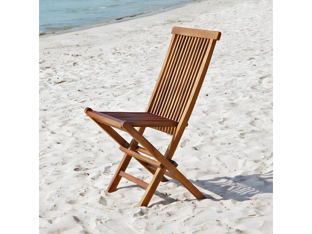 Salon de jardin en teck huilé massif pliant 2/4 places KLGG72021