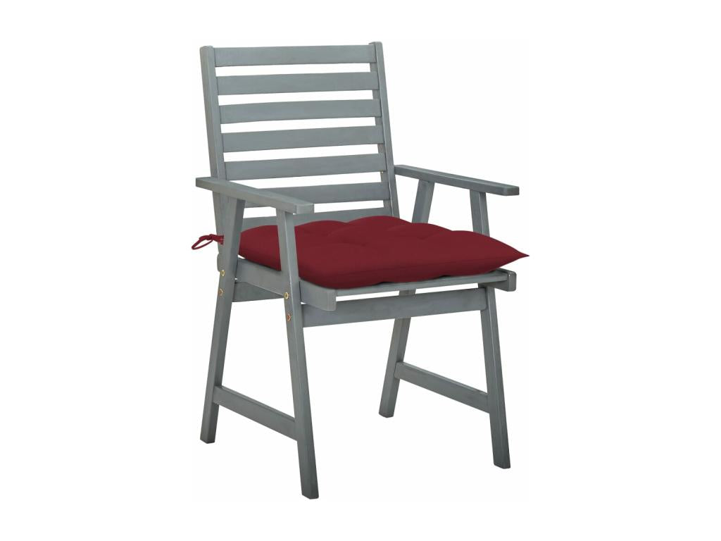 Chaises à dîner d'extérieur 3 pièces avec coussins Chezlova massif FOOE06345