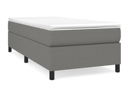 Lit à sommier tapissier avec matelas Gris foncé 90x200 cm Tissu IEWD55271
