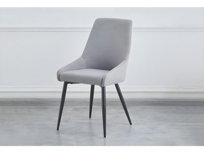 Lot de 2 Chaises en tissu Chezlova - Gris BYCW61655