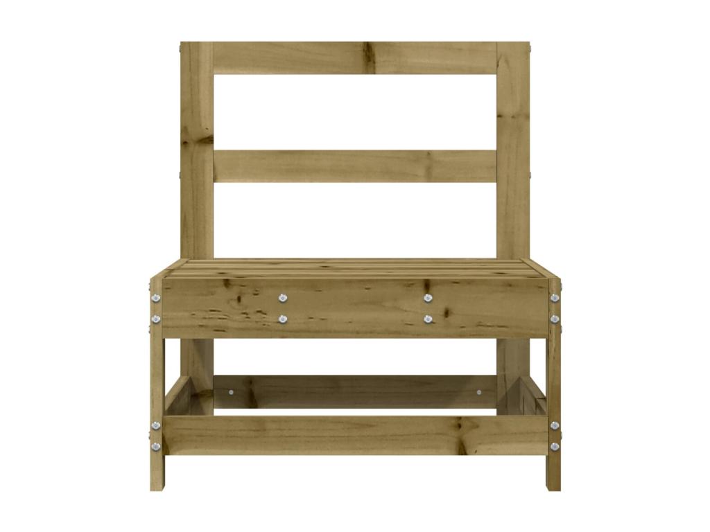 Canapé central de jardin bois de pin imprégné WJUB05896