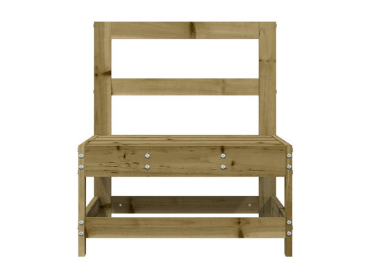 Canapé central de jardin bois de pin imprégné WJUB05896