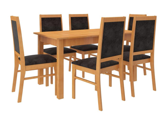 Chaise bois clair de hêtre et tissu Chezlova-Tissu 27111 HIPV22159