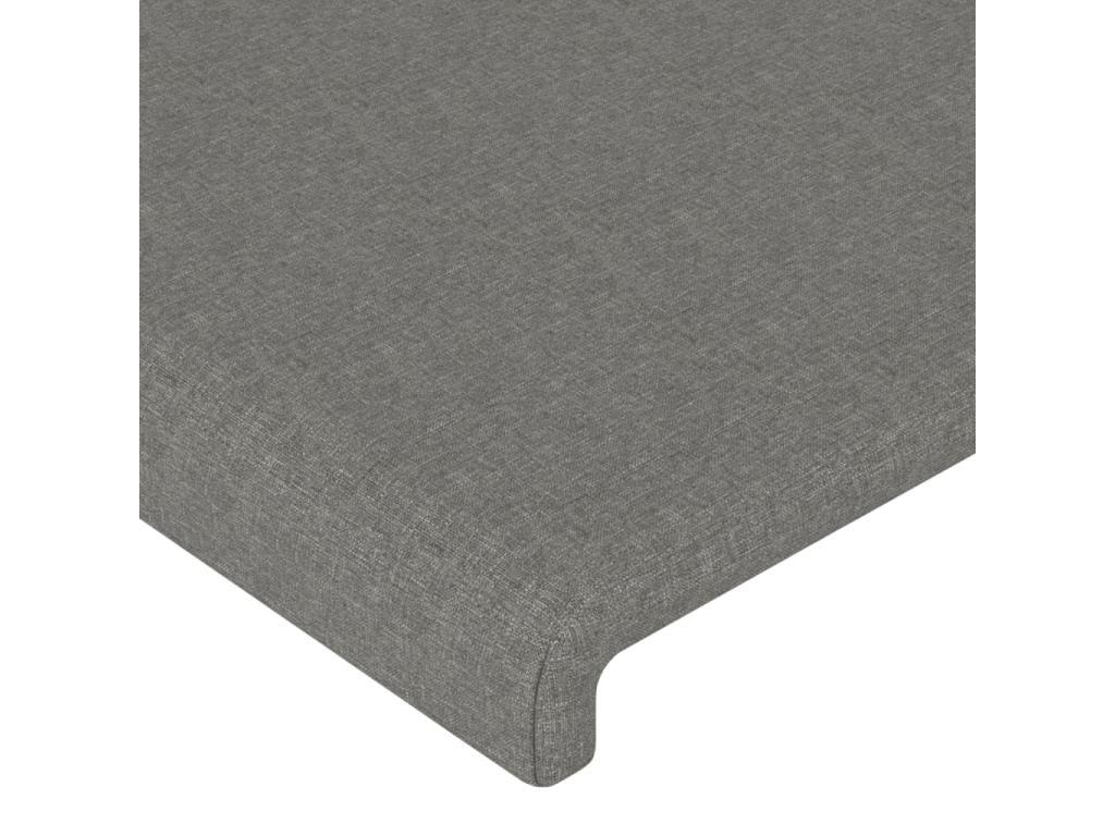 Tête de lit à LED Gris foncé 100x5x78/88 cm Tissu XKKI96769