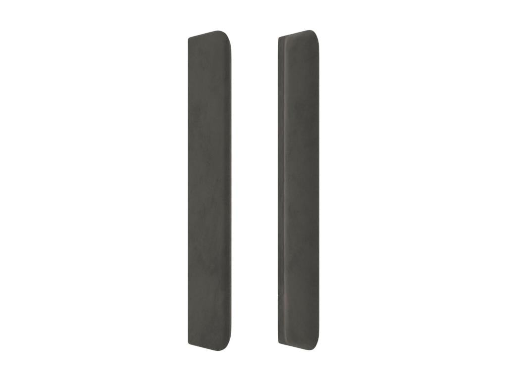 Tête de lit avec oreilles Gris foncé 103x16x118/128 cm Velours ZHBQ12474