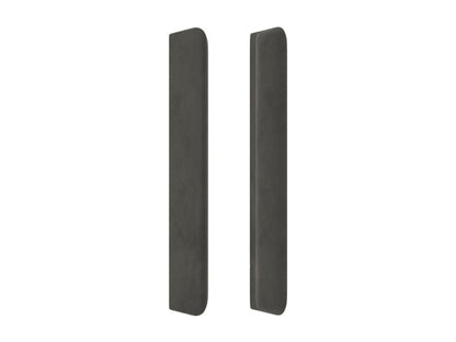 Tête de lit avec oreilles Gris foncé 103x16x118/128 cm Velours ZHBQ12474
