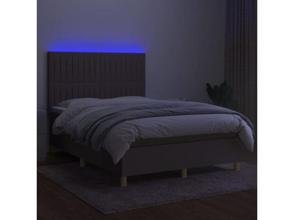 Sommier à Chezlova de lit et matelas et LED Chezlova 140x190cm Tissu CRQO25964