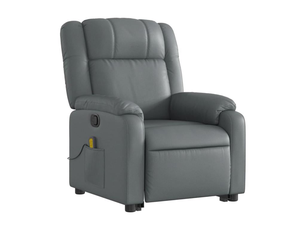 Fauteuil inclinable massant Gris Similicuir WGXX27893