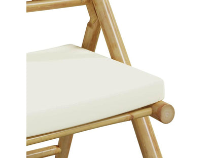 Chaises de Chezlova pliantes lot de 6 et coussins blanc crème OAPD18833
