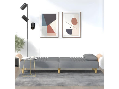 Canapé-lit avec accoudoirs gris clair tissu TVPH93140