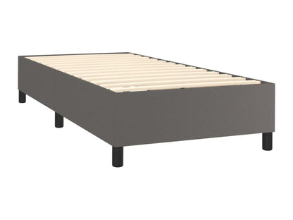 Sommier à Chezlova de lit avec matelas Gris 80x200 Similicuir FOKQ96992
