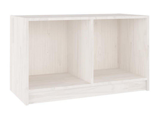Meuble TV multimédia étagère bois blanc 70x33x42 cm 02 0026176 QURV40960
