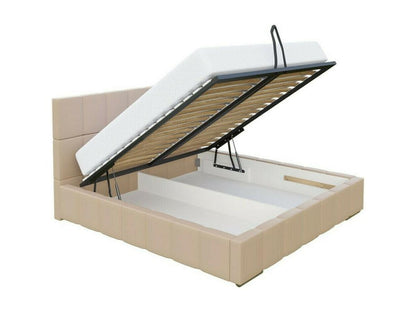 Lit Chezlova 120 Double Turquoise 140x200 Tapisserie Sommier à Chezlova 158x222x92cm FWOV01640