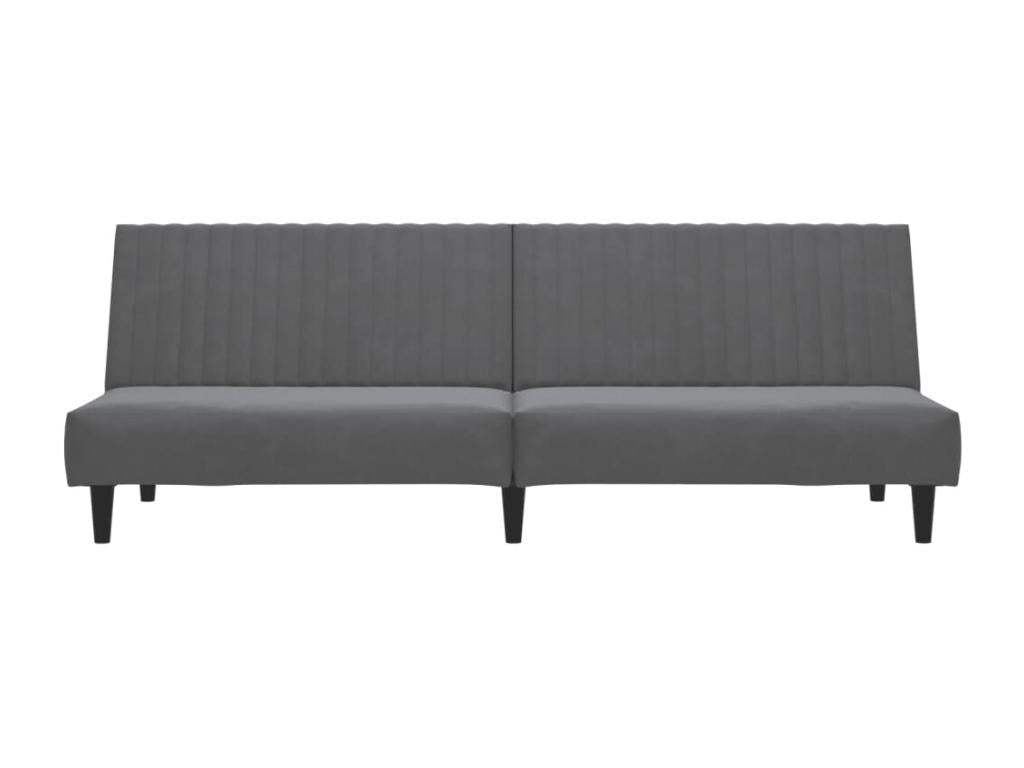 Canapé-lit à 2 places gris velours foncé FZGK88191