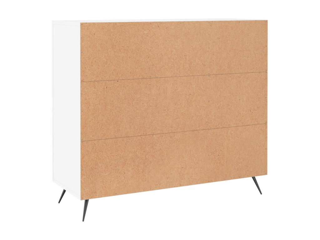 Buffet blanc 90x34x80 cm bois d'ingénierie RFJD25065