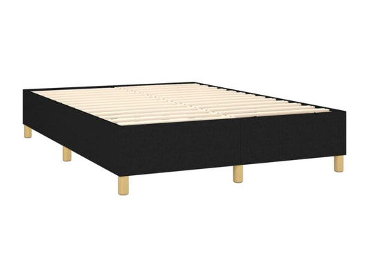 Lit à sommier tapissier avec matelas Noir 140x200 cm Tissu EPYP73679