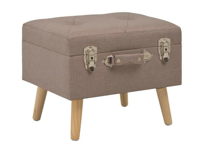Tabourets de rangement 3 pcs Marron Tissu BGDN31844