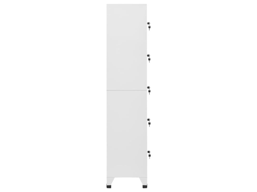 Armoire à casiers Blanc 38x40x180 Acier 3 ZOPY84114
