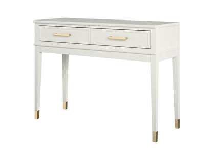 Table console avec 2 tiroirs en MDF blanc PZVD23734
