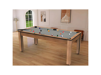 Table de Billard Convertible Chezlova 213cm Hêtre / Gris NTVS10482