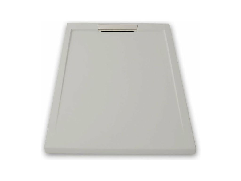 Receveur de douche 70x130cm extra plat Chezlova en résine surface ardoisée gris UVRF65807