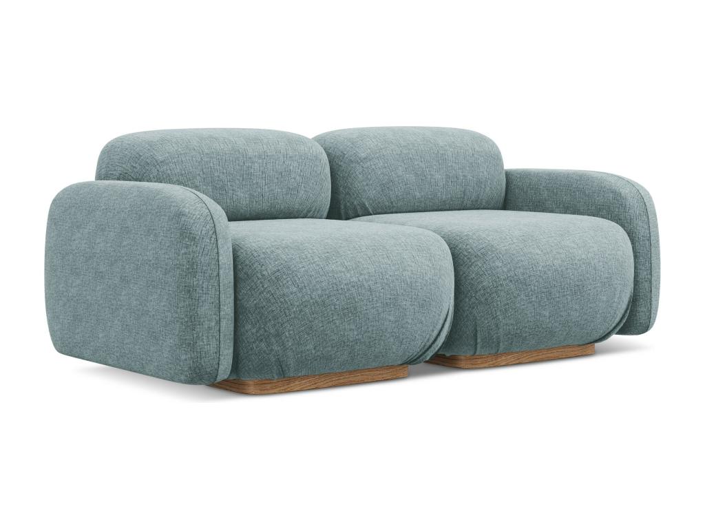 Canapé modulable 3 places en tissu chenille - jeans - Chezlova YWLN36643