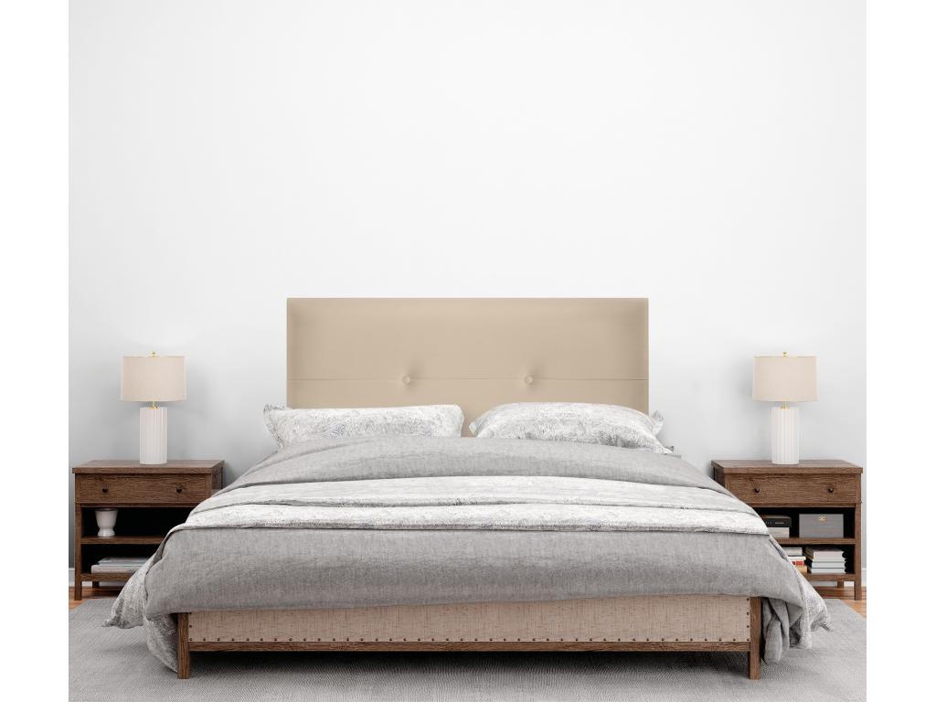 Chezlova Tête de lit en Similicuir avec Boutons 105x50cm Lits 105 - Beige SMUC57103