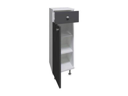 Chezlova Bois Meuble de salle de bain Armoire de salle de bain Midischrank Armoire de salle de bain Tiroir Étagère Nilosi Blanc / Anthracite GCVR49699