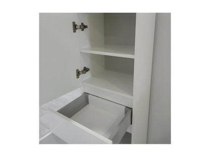 Ensemble sous vasque 1 tiroir 2 portes 80 cm Bois Miroir Colonne - Chezlova OOGB90818