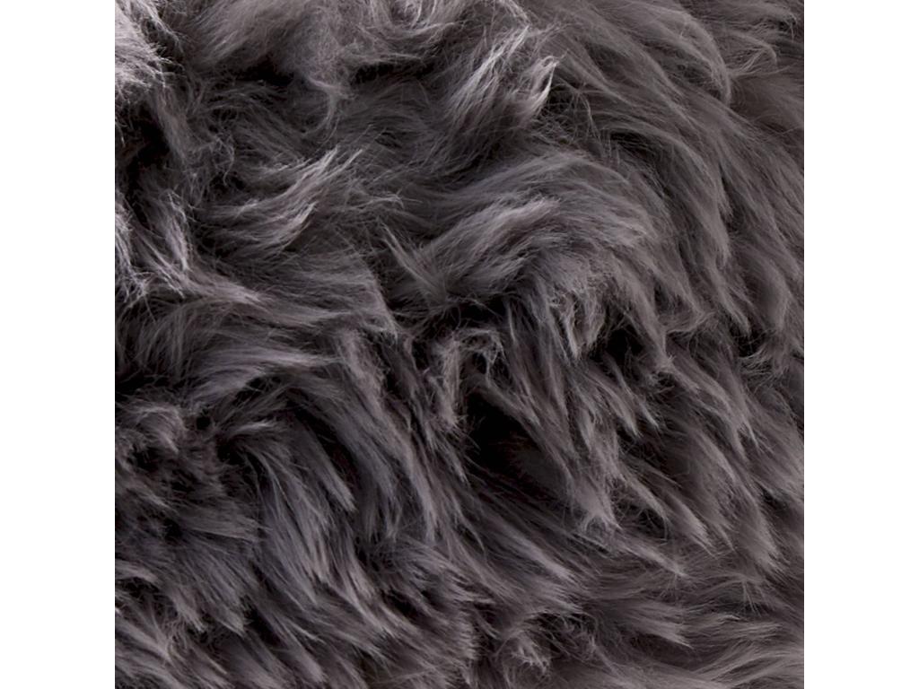 Tabouret bois en peau de mouton VXPB14952