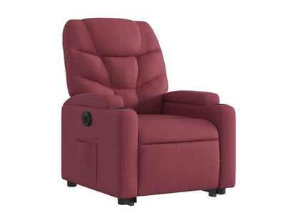 Fauteuil inclinable électrique rouge bordeaux tissu JYWO69555