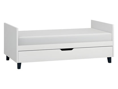 Chambre complète lit bébé évolutif - commode à langer - armoire Simple Blanc TKLK58295