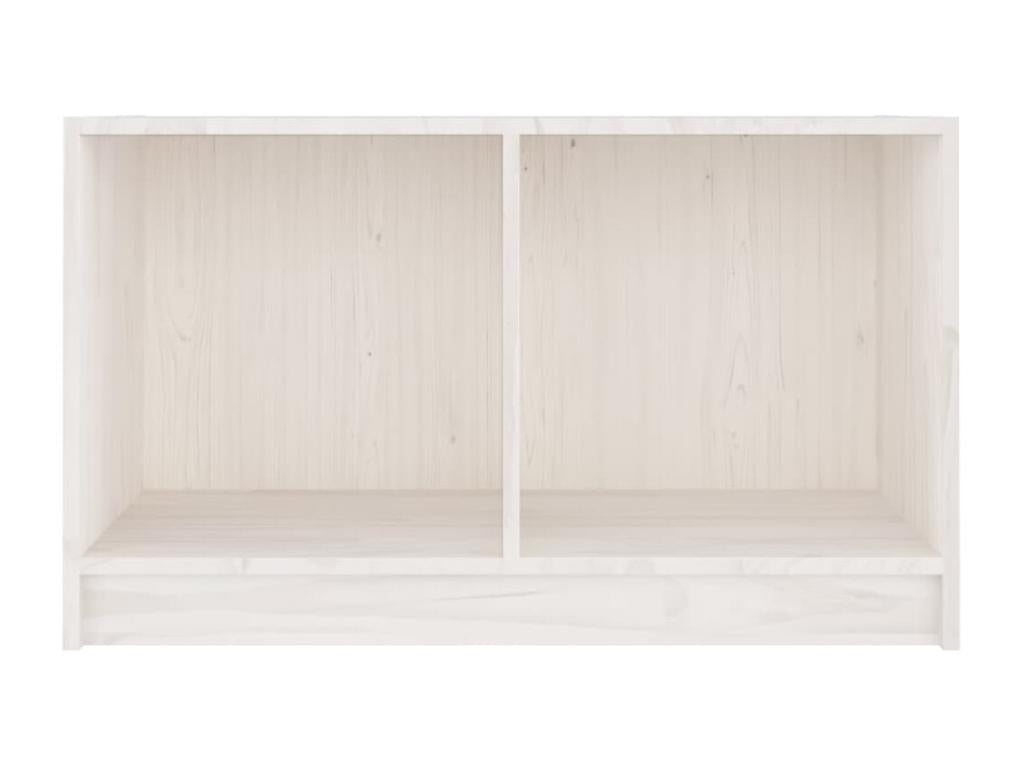 Meuble TV multimédia étagère bois blanc 70x33x42 cm 02 0026176 QURV40960