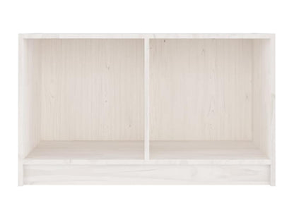 Meuble TV multimédia étagère bois blanc 70x33x42 cm 02 0026176 QURV40960