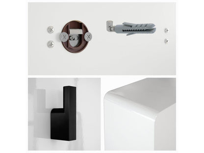 Chezlovaère 6 Crochets Crème Laquée 110.5x14.5x3.5 Cm lxhxp FCZD10702