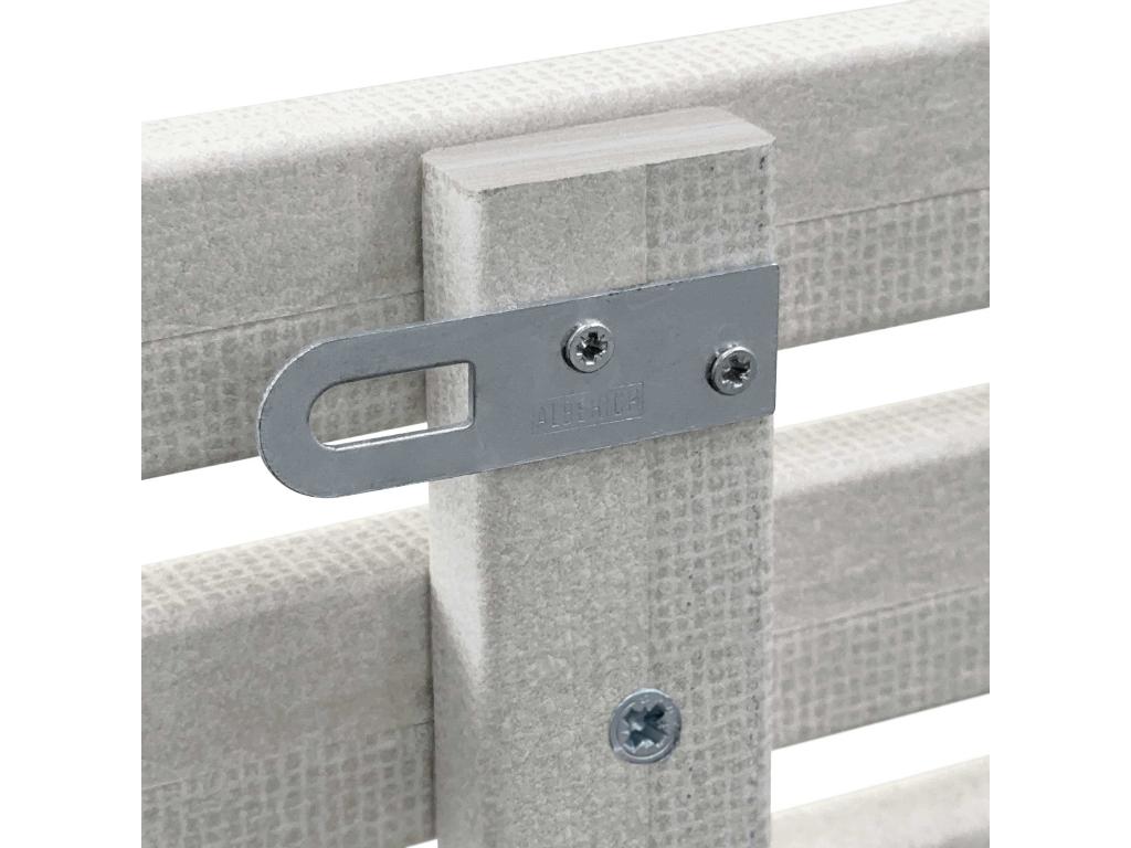 Chezlova Tête de Lit Bois Recyclé Dm Style Japonais avec Pieds 160x115cm Lits 160 - Gris Tribal LIIY08052