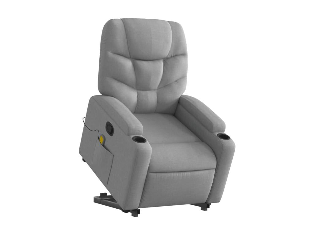 Fauteuil massant inclinable Gris clair Tissu KBTB45525