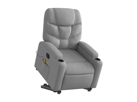 Fauteuil massant inclinable Gris clair Tissu KBTB45525