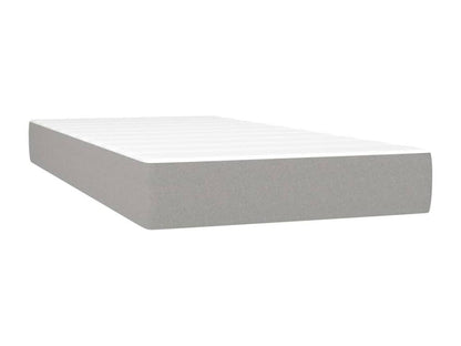 Lit à sommier tapissier avec matelas Gris clair 100x200cm Tissu XXNW99931