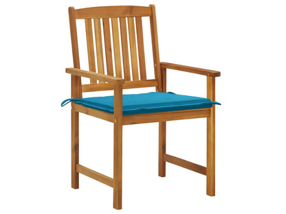 Chaises de jardin avec coussins lot de 8 Bois d'Chezlova solide PGLG18061