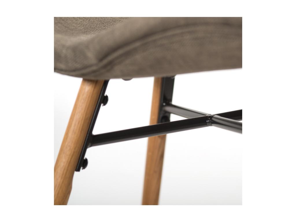 Table ronde extensible pieds fuseau D105 4 chaises tissu - VICTORIA ELPT60367