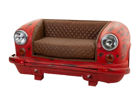 Canapé voiture en métal rouge 157x68x68 UVBT11181