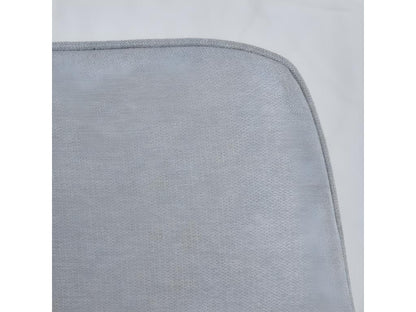 Chaise pivotante en lin gris avec accoudoirs pieds métal noir - Chezlova DAGQ55696