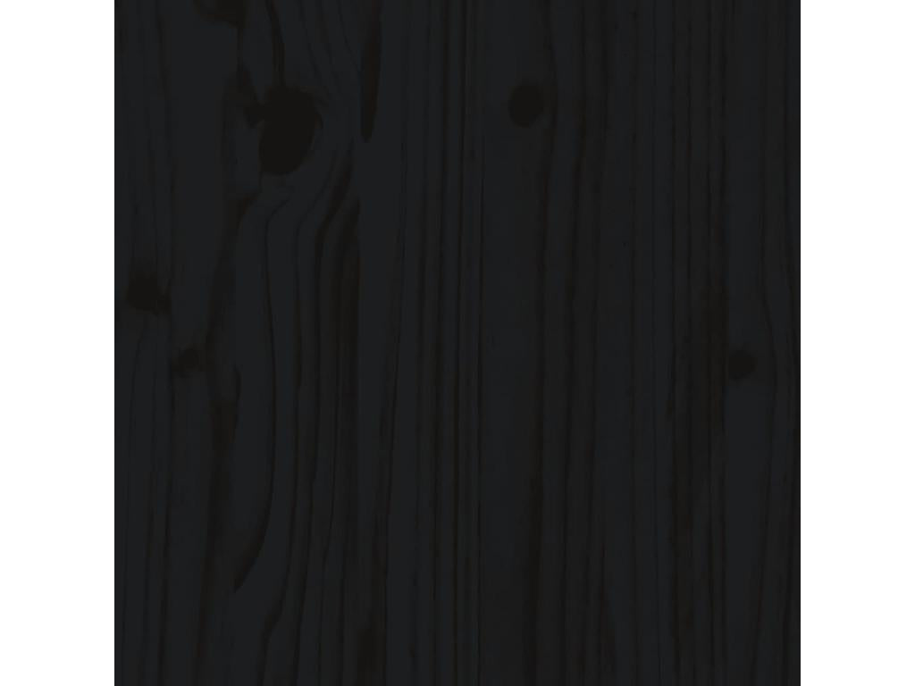 Banc de jardin noir 80x38x45 cm bois massif de pin YGLG71651