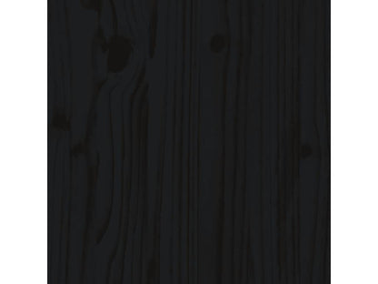 Banc de jardin noir 80x38x45 cm bois massif de pin YGLG71651